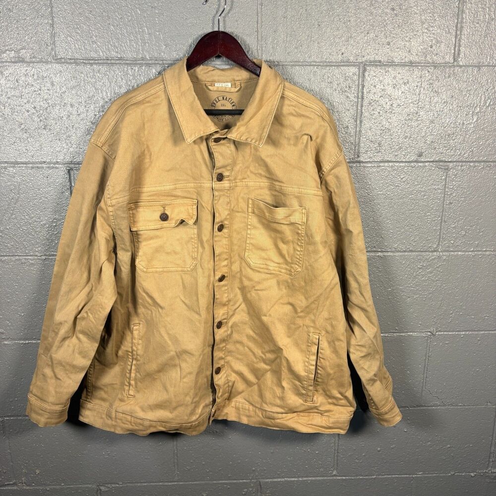 True Nation Men’s 2XL Tan Canvas Chore Jacket Workwear Utility Coat